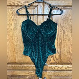 Emerald Velvet Bodysuit